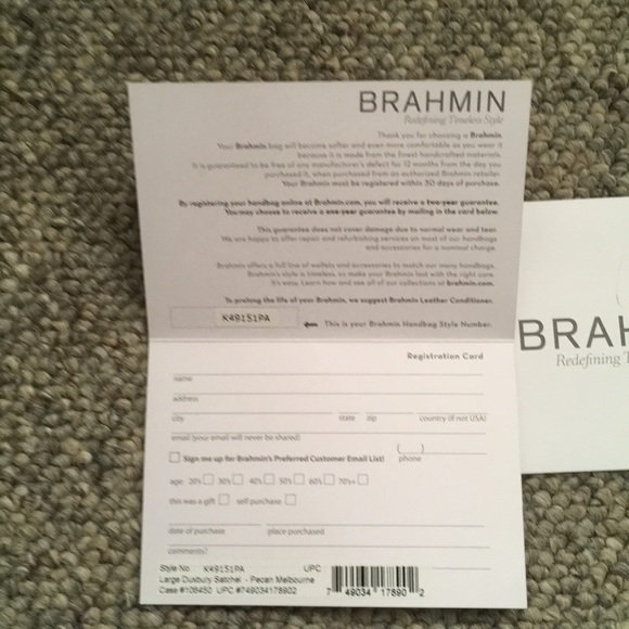 Final sale New Brahmin Large Duxbury Satchel pecan Melbourne bag - Picture 11 of 11